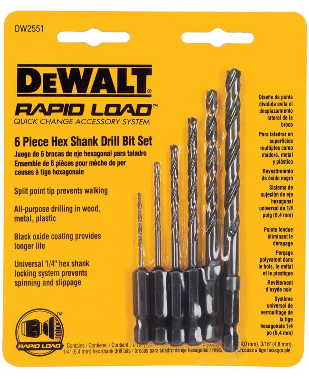 DEWALT 6 Piece Hex Bit Set - Flockneti