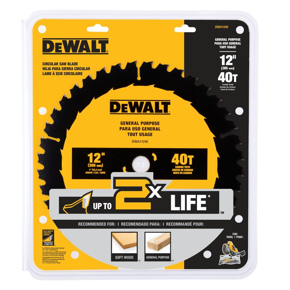 DEWALT Circular Saw Blade 12″ 40T - Flockneti