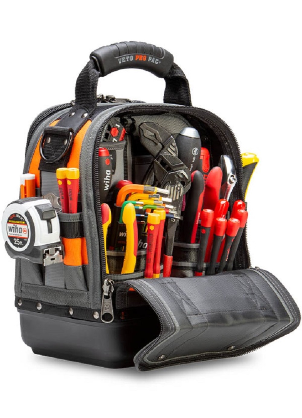 Veto Pro Pac Tech Tool Bag Compact/Tall Hi Viz Orange - Flockneti
