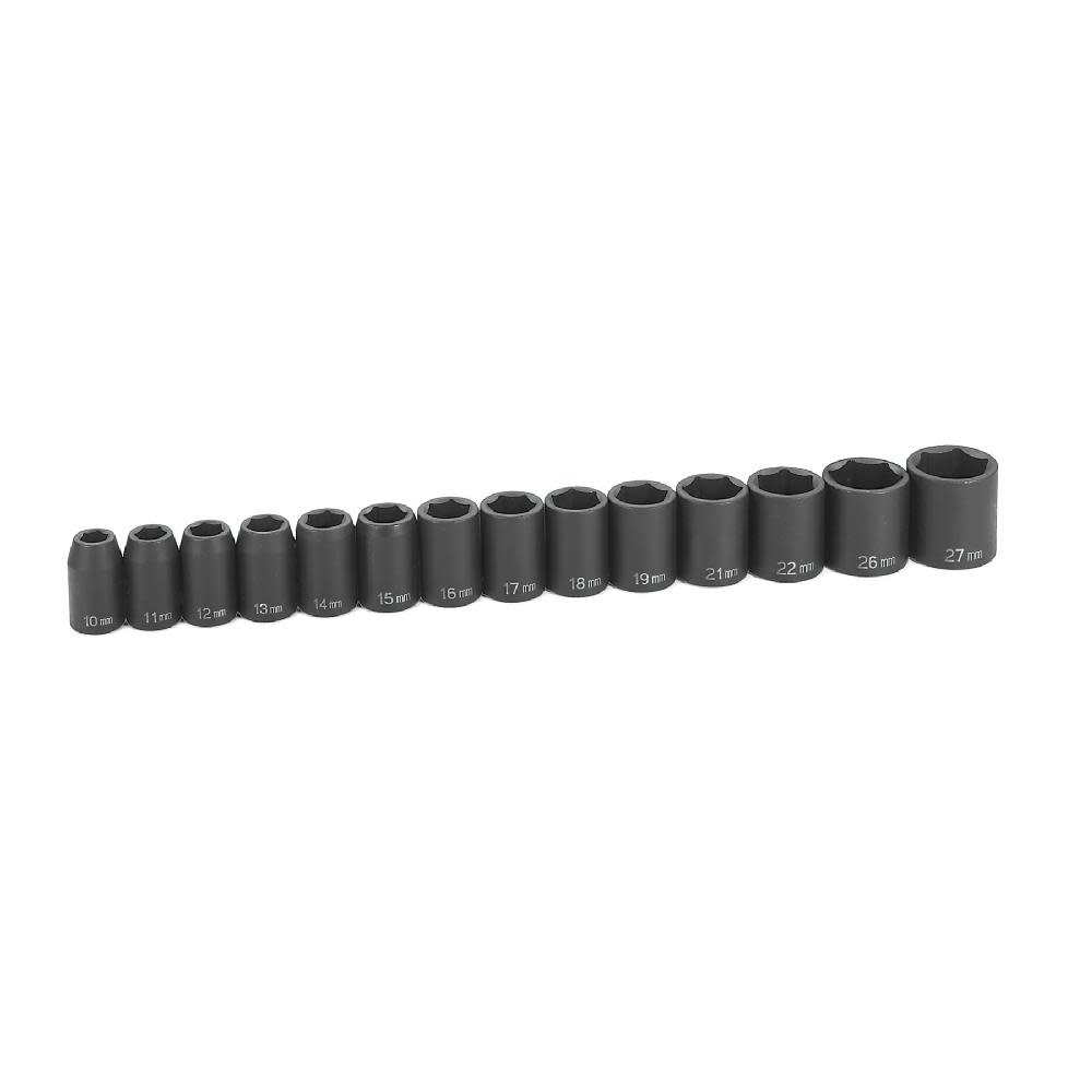 Grey Pneumatic 1/2″ Drive 14 Piece Standard Metric Set - Flockneti