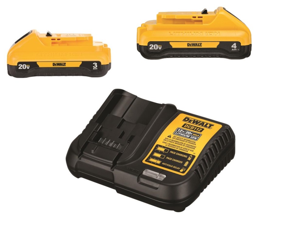 DEWALT 20V MAX Compact Battery 2pk & Charger Bundle - Flockneti