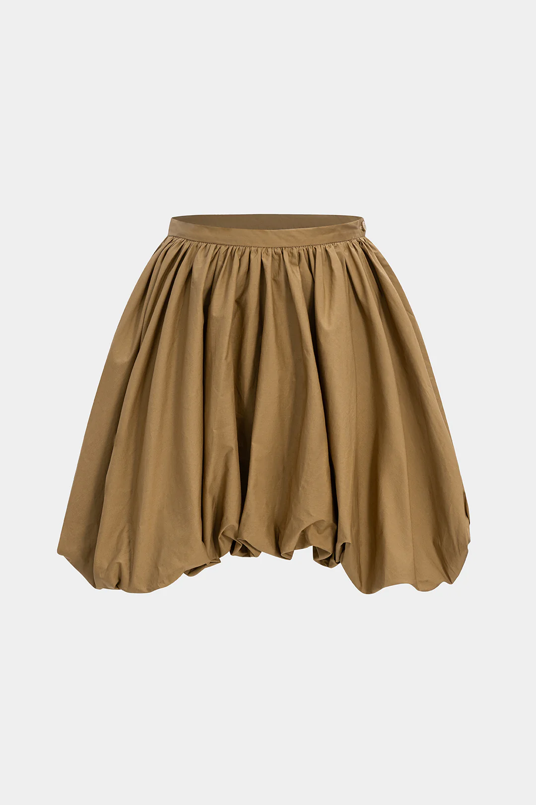 Solid Ruched Decorated Mini Skirt - Flockneti