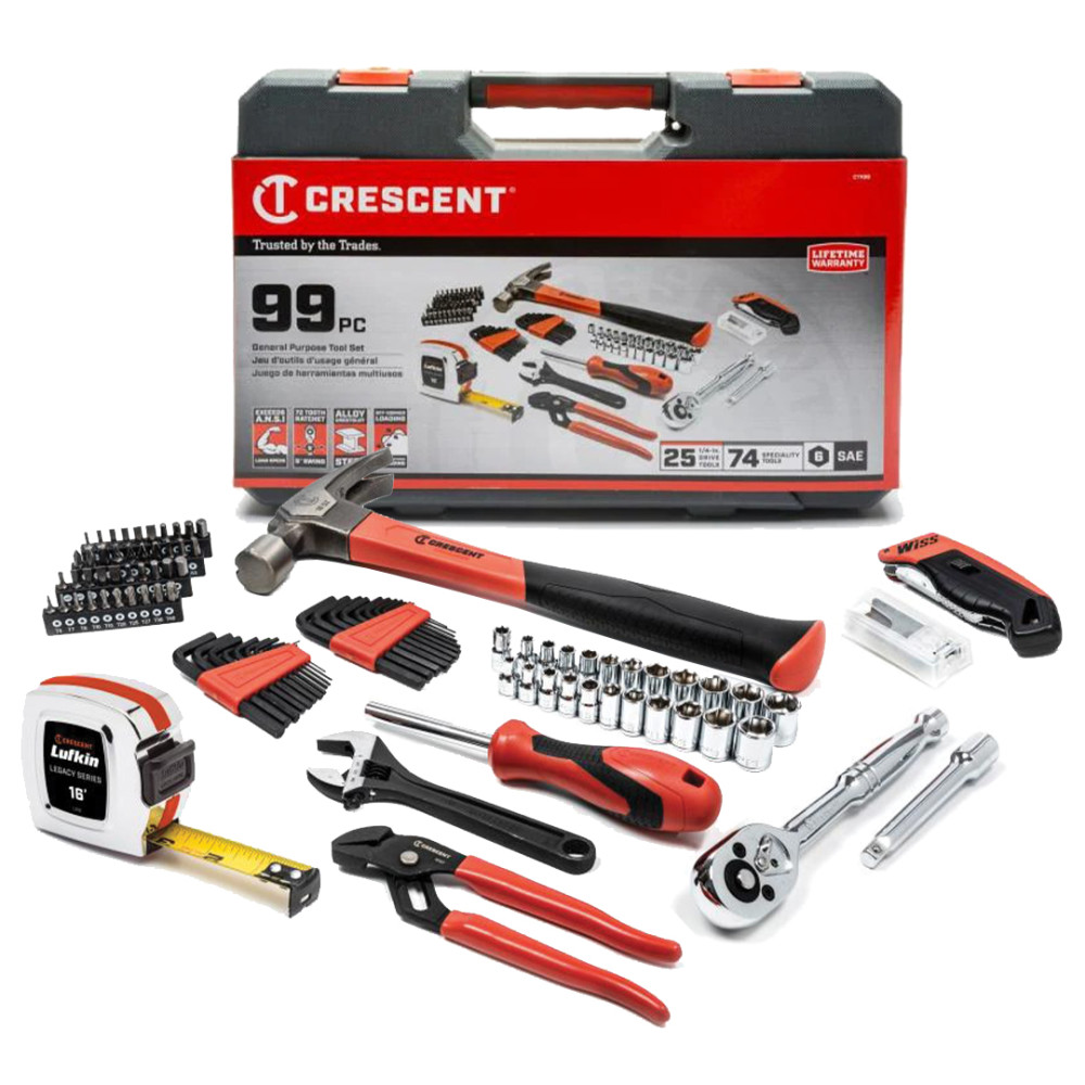 Crescent Tool Set General Purpose 1/4″ Drive 99pc - Flockneti