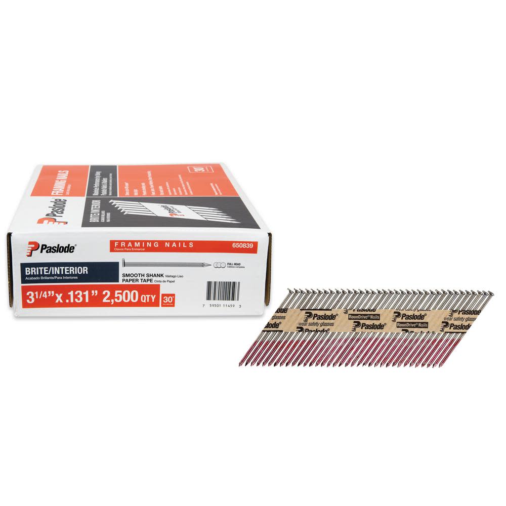 Paslode 3-1/4″ X .131 ROUNDRIVE 30 Framing Nails - Flockneti