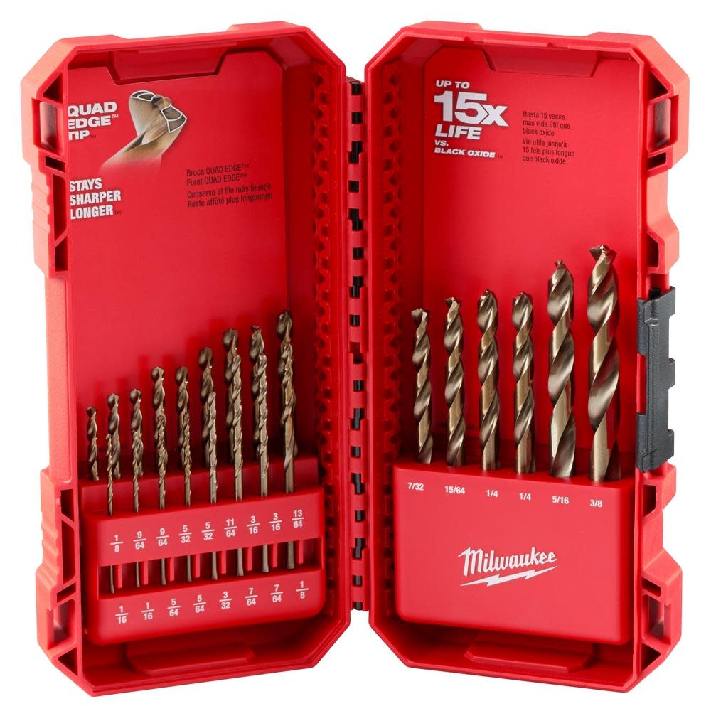 Milwaukee 23 Piece RED HELIX Cobalt Drill Bit Set - Flockneti