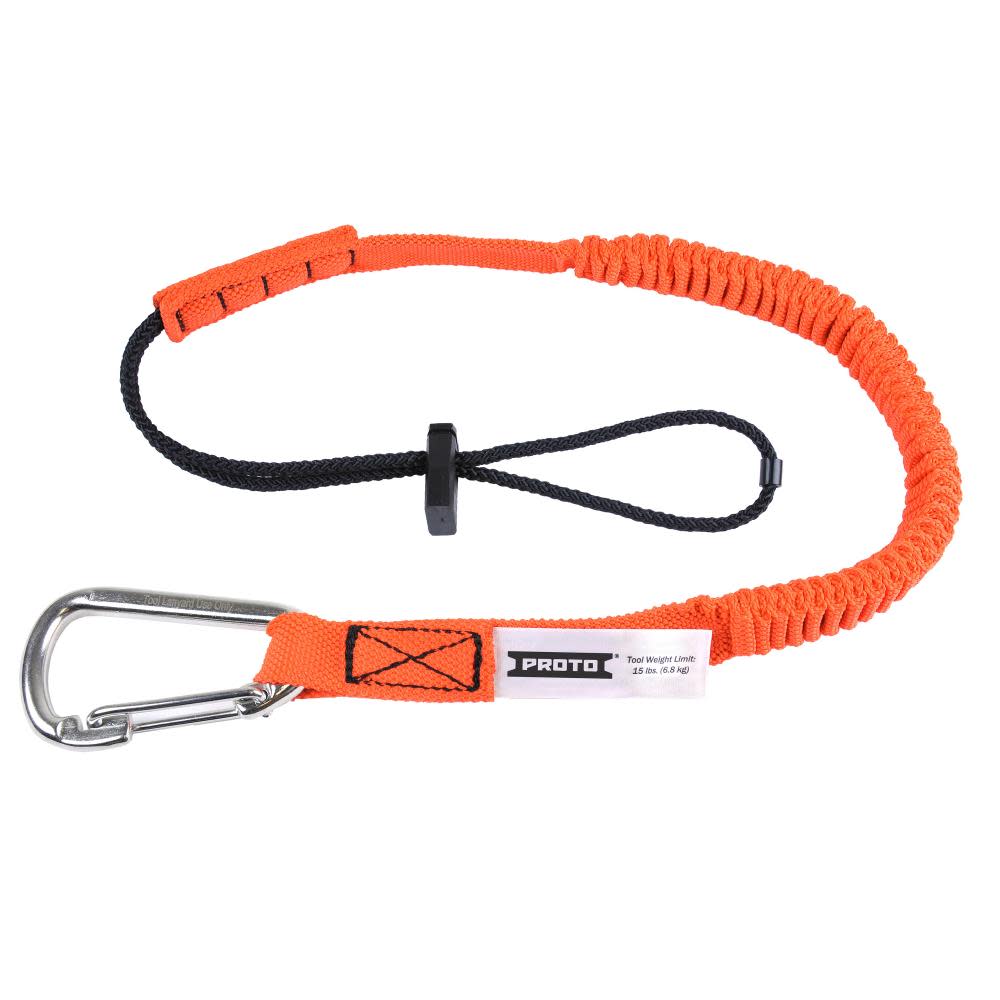 Proto Elastic Lanyard With Stainless Steel Carabiner – 15 lb. - Flockneti