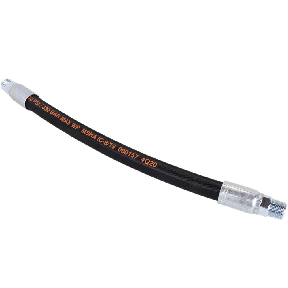 Milton Hydraulic Hose Assembly 100R2AT 4800 PSI 3/8″ MNPT 3/8″ Hose ID x 108″L - Flockneti