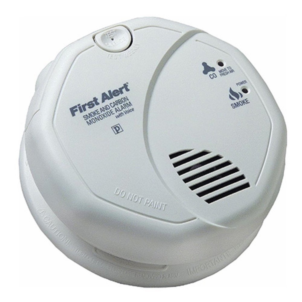 First Alert Hardwired Photoelectric Smoke and Carbon Monoxide Alarm with Voice & Location Feature - Flockneti