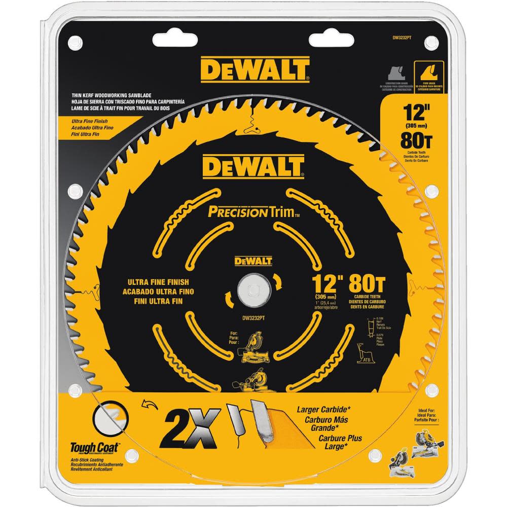 DEWALT 12-in 80T Fine Crosscutting Saw Blade - Flockneti