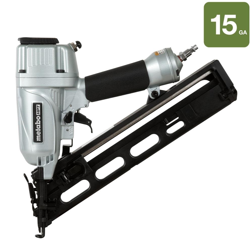 Metabo HPT 2-1/2 In. 15-Gauge Angled Finish Nailer with Air Duster - Flockneti