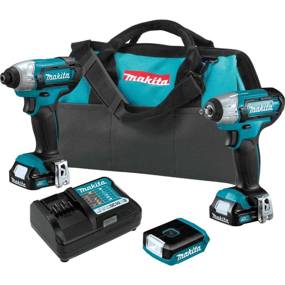 Makita 12V Max CXT Lithium-Ion Cordless 3-Pc. Combo Kit (1.5Ah) - Flockneti
