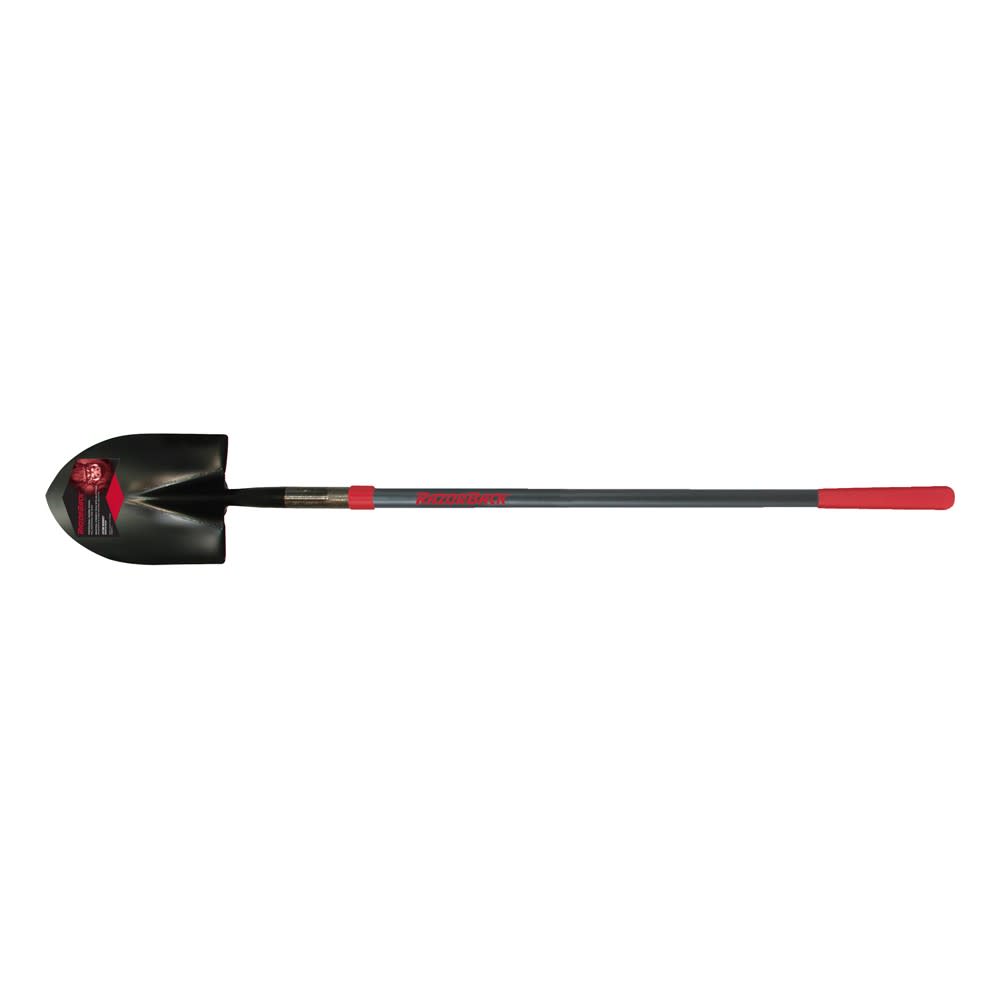 Razorback Round Point Shovel with 48″ Fiberglass Handle - Flockneti