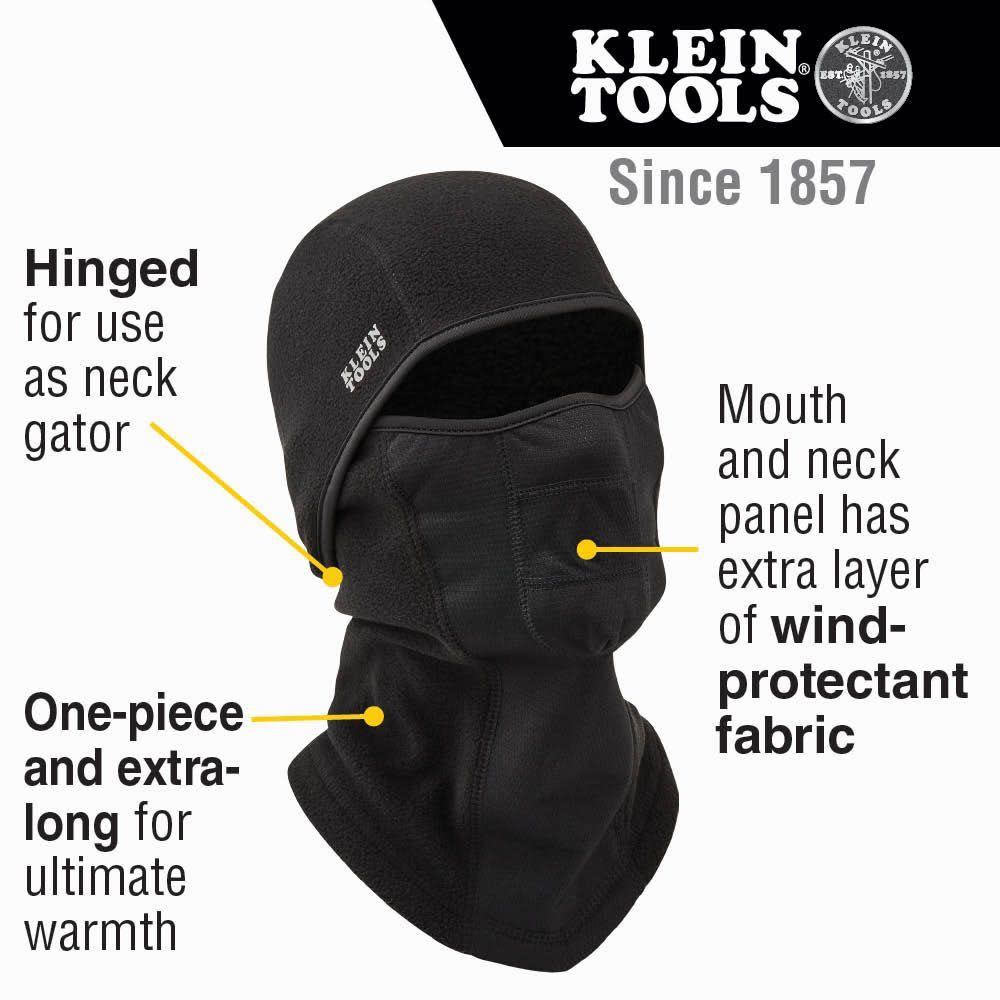 Klein Tools Wind Proof Hinged Balaclava - Flockneti