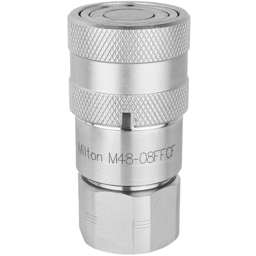 Milton 1/2″ NPTF Hydraulic Flush Face Coupler Coupler Half - Flockneti