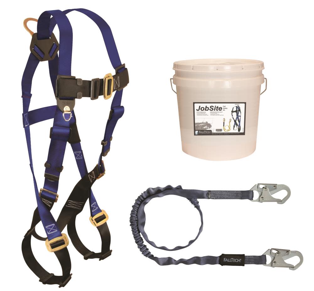Falltech Fall Protection Starter Kit – 7015 Harness 8259 SAL 5005P Gear Bag - Flockneti