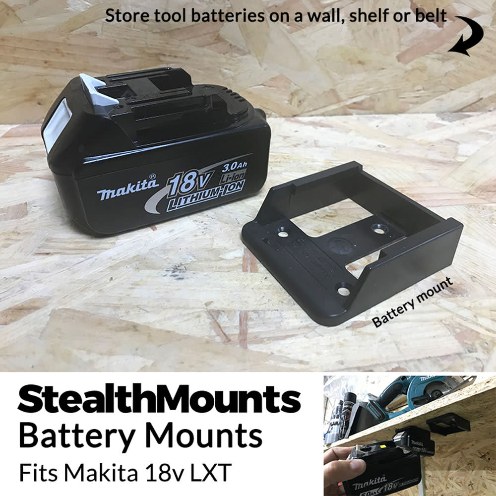 Stealthmounts Battery Mount Makita LXT 18V Black 6pk - Flockneti