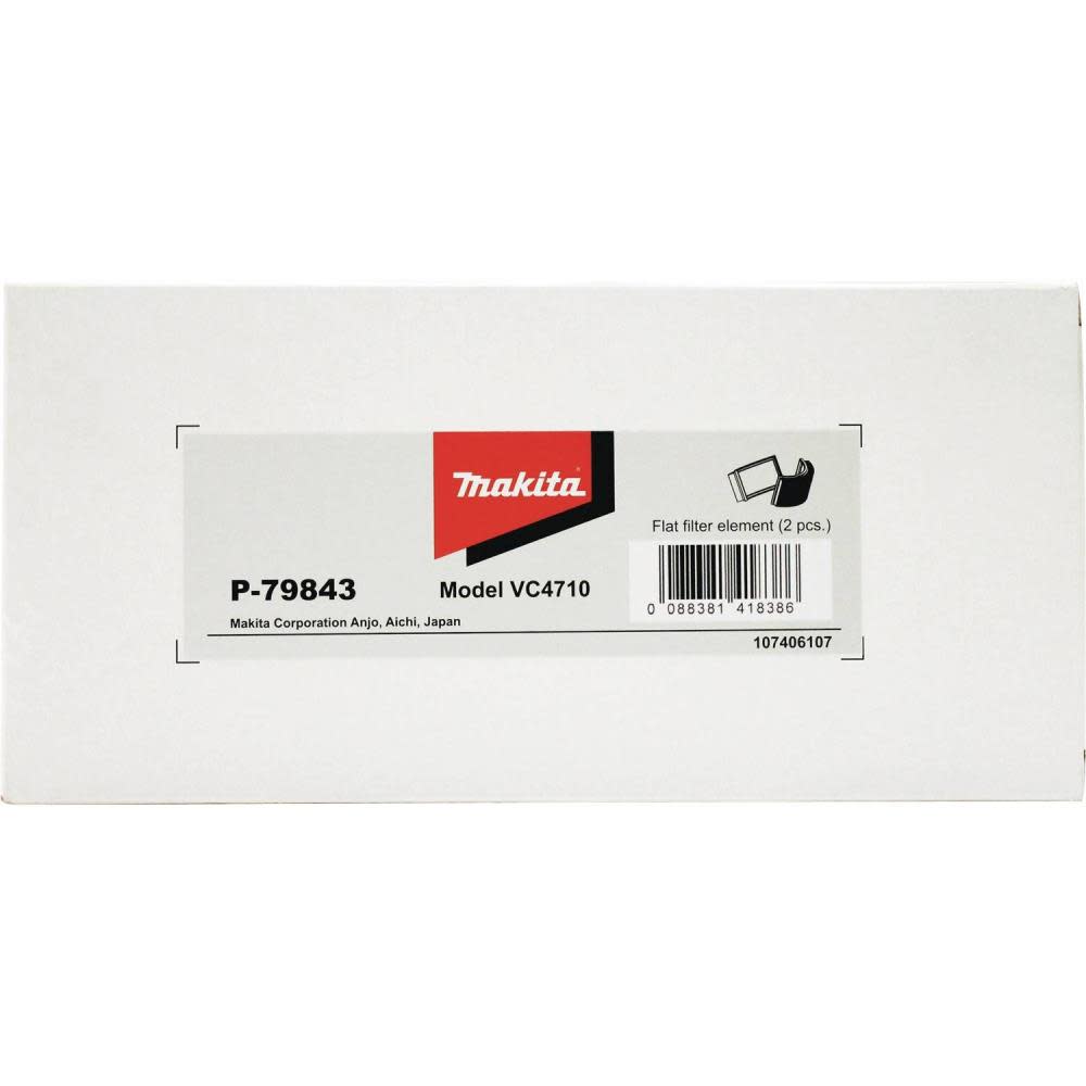 Makita Main Flat Filters 2/pk - Flockneti