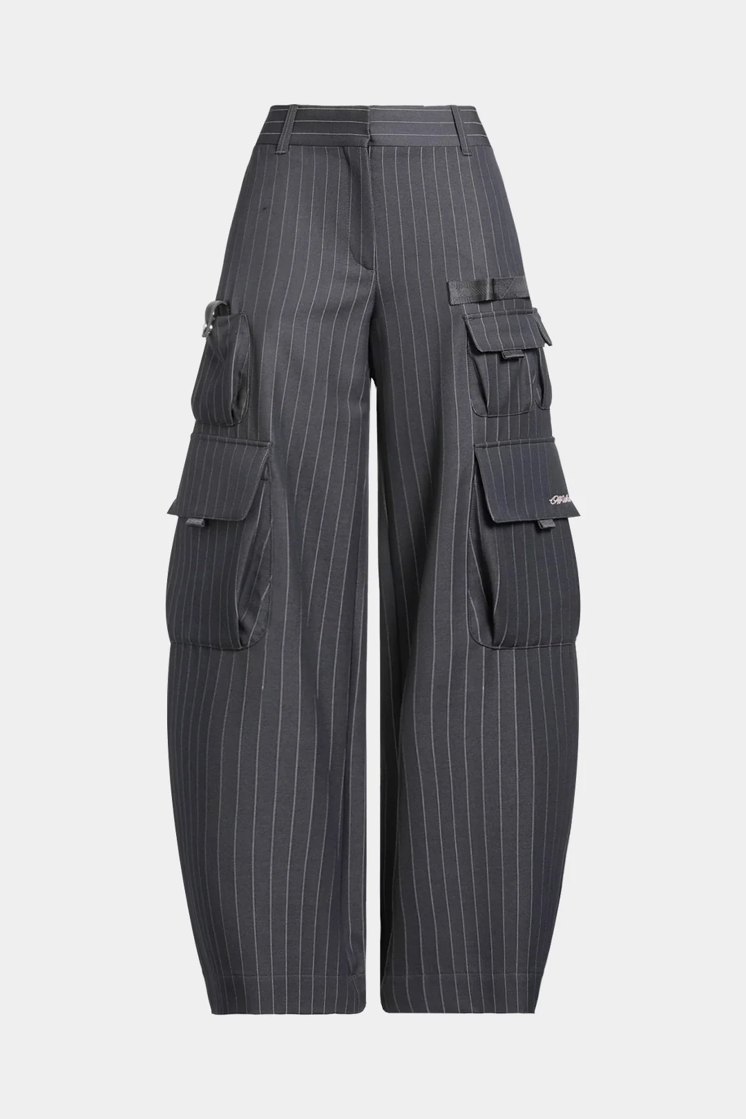Stripes Print Pocket Wide-Leg Pants - Flockneti