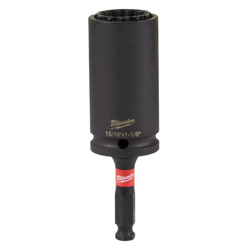 Milwaukee Shockwave Lineman’s 12PT 15/16 ” & 1 1/8″ 2-in-1 Socket - Flockneti