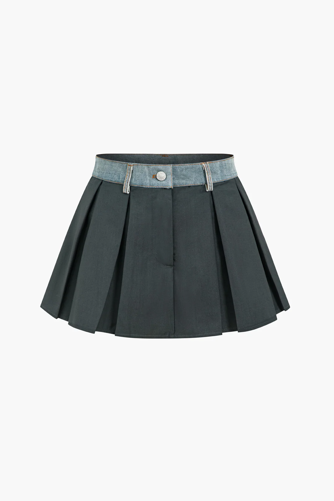 Denim Patchwork Mini Skirt - Flockneti