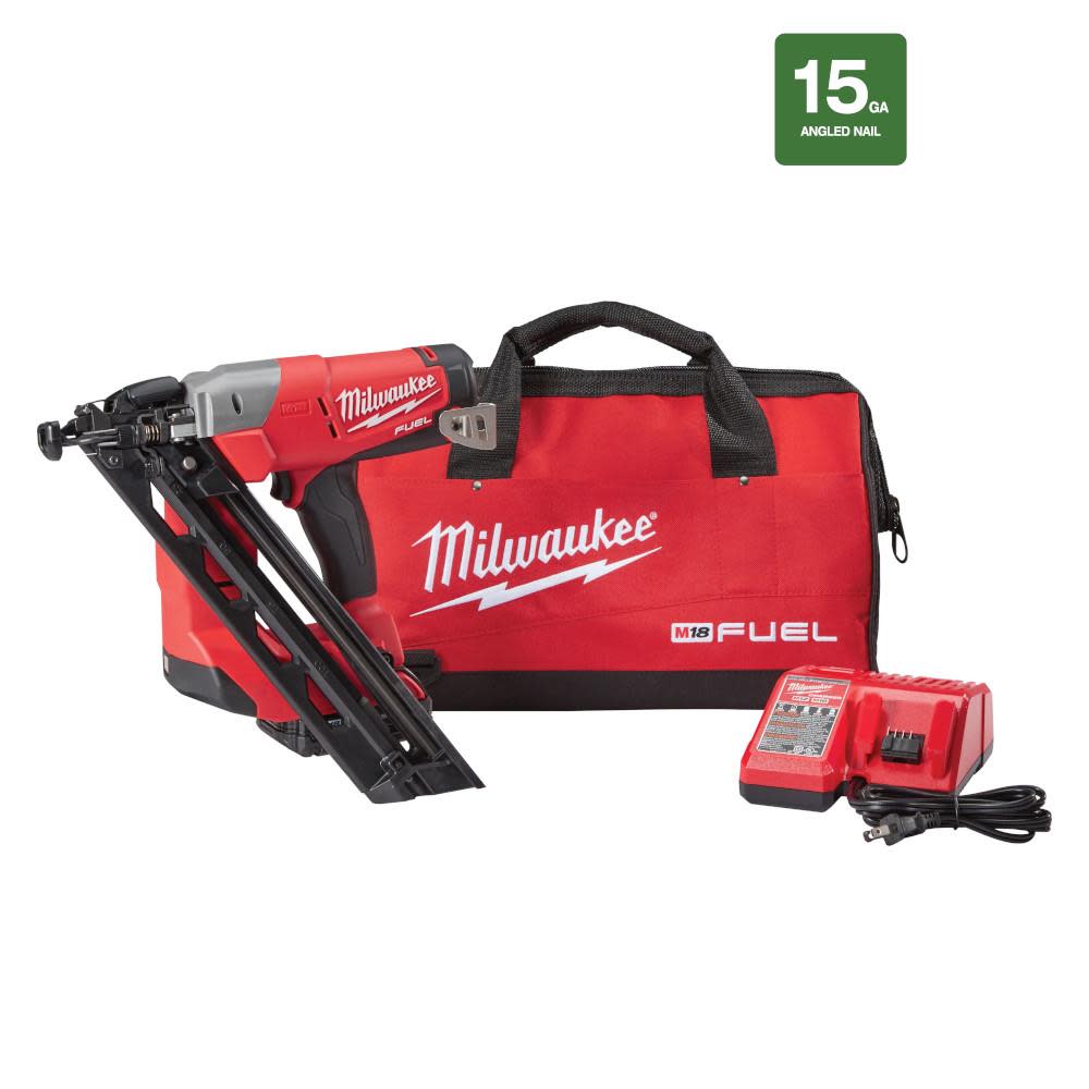 Milwaukee M18 FUEL 15 Gauge Finish Nailer Kit - Flockneti