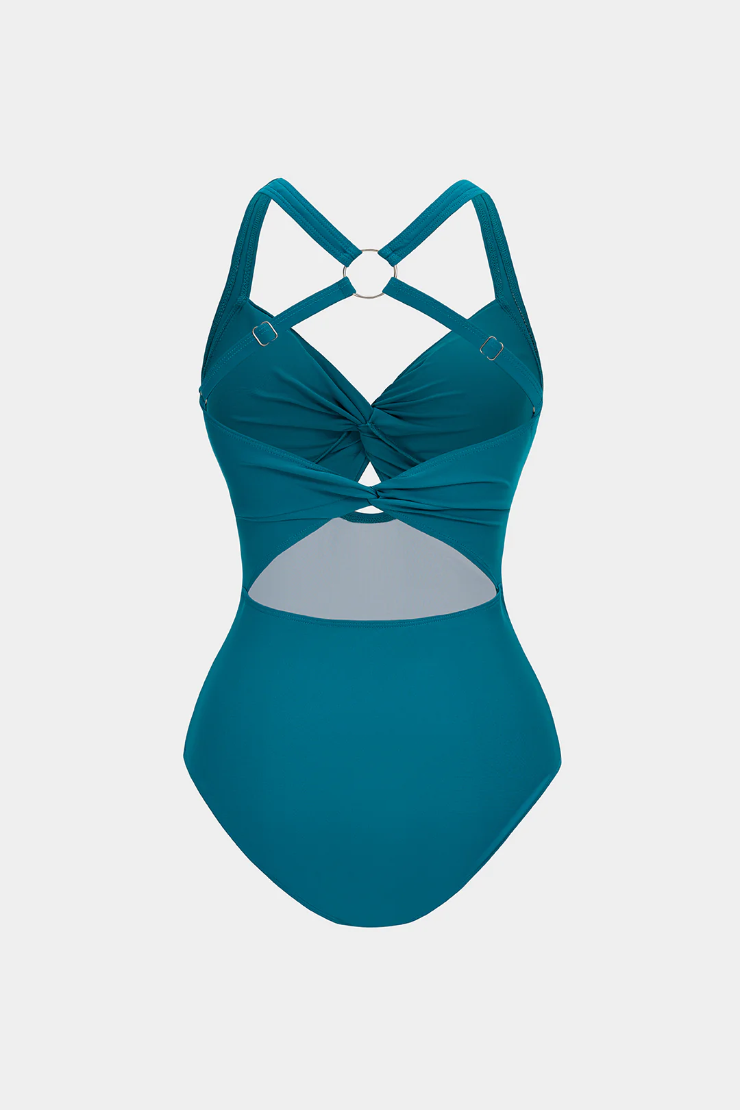 Metallic Cut Out One-Piece Swimsuit - Flockneti