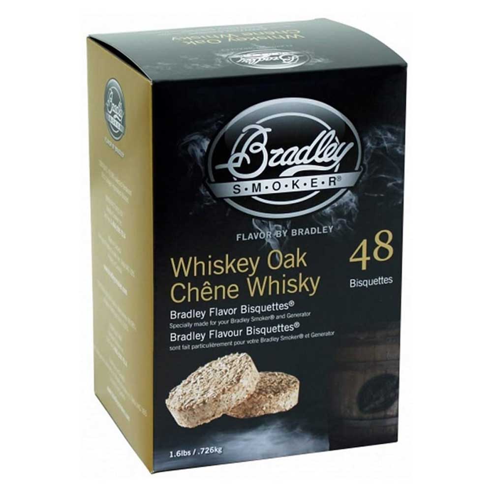Bradley Smoker Flavor Bisquettes Whiskey Oak 48pk - Flockneti