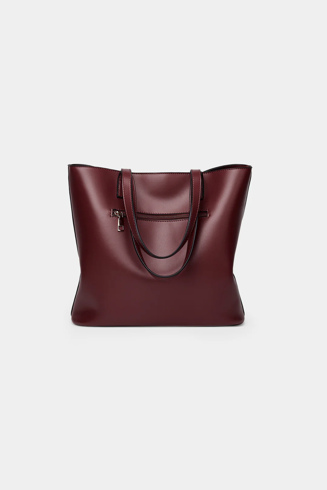 Faux Leather Tote Shoulder Bag - Flockneti