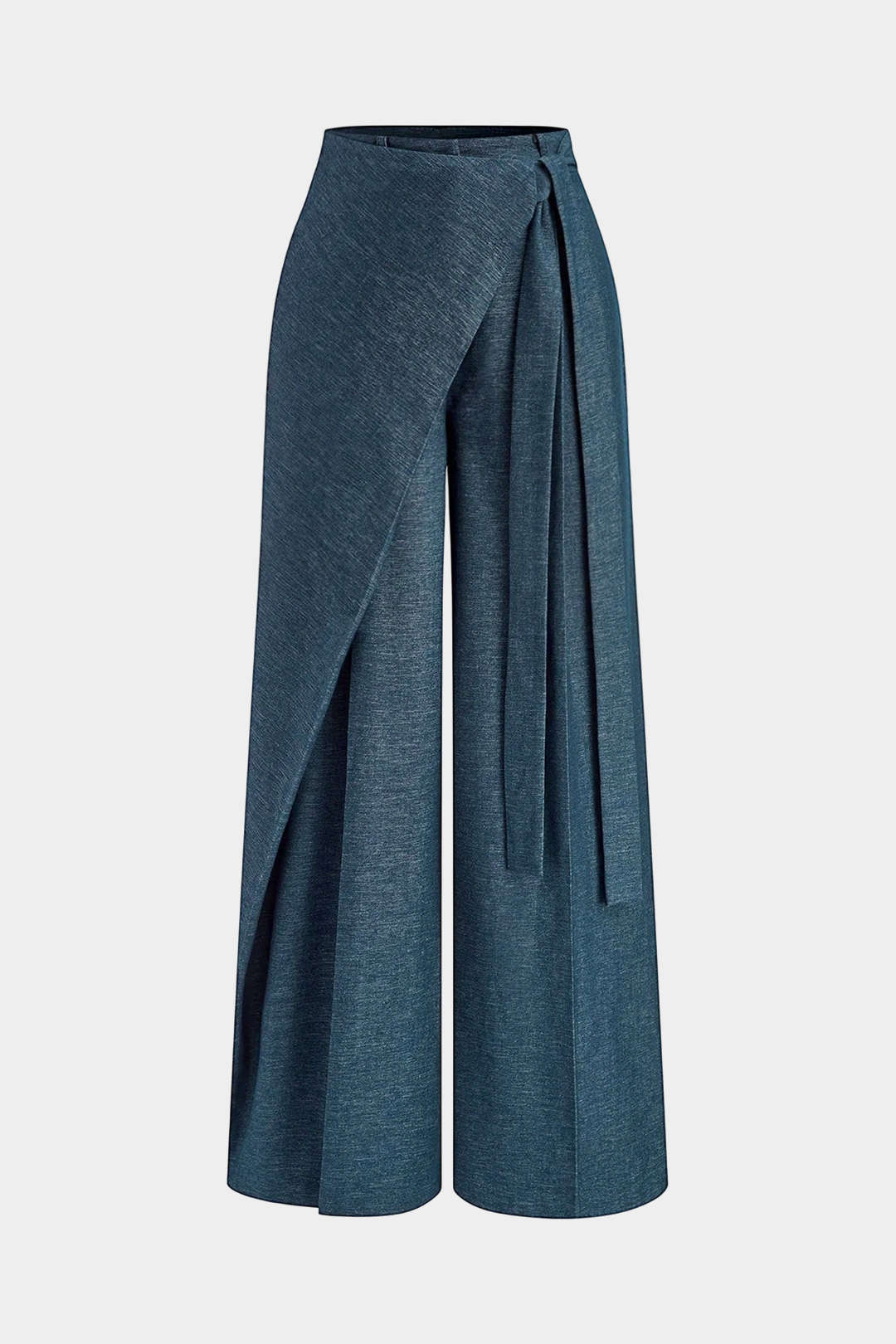 Tie Front Asymmetrical Pants - Flockneti
