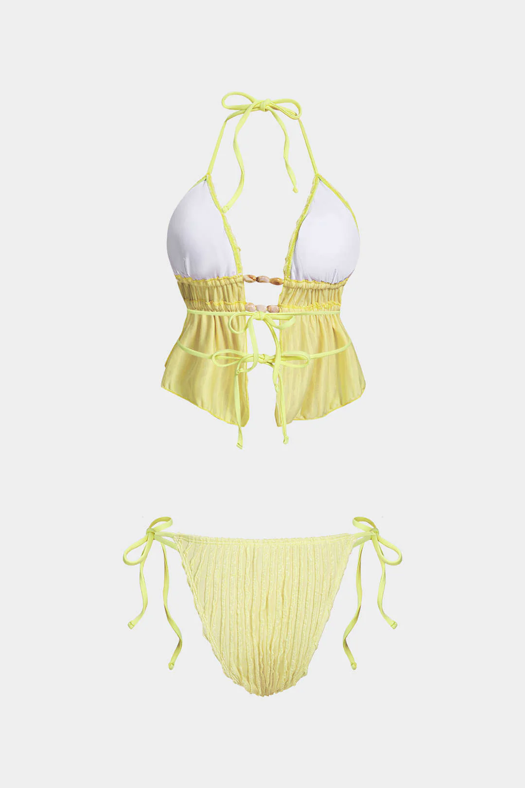 Halter Neck Tie-Up Bikini Set - Flockneti