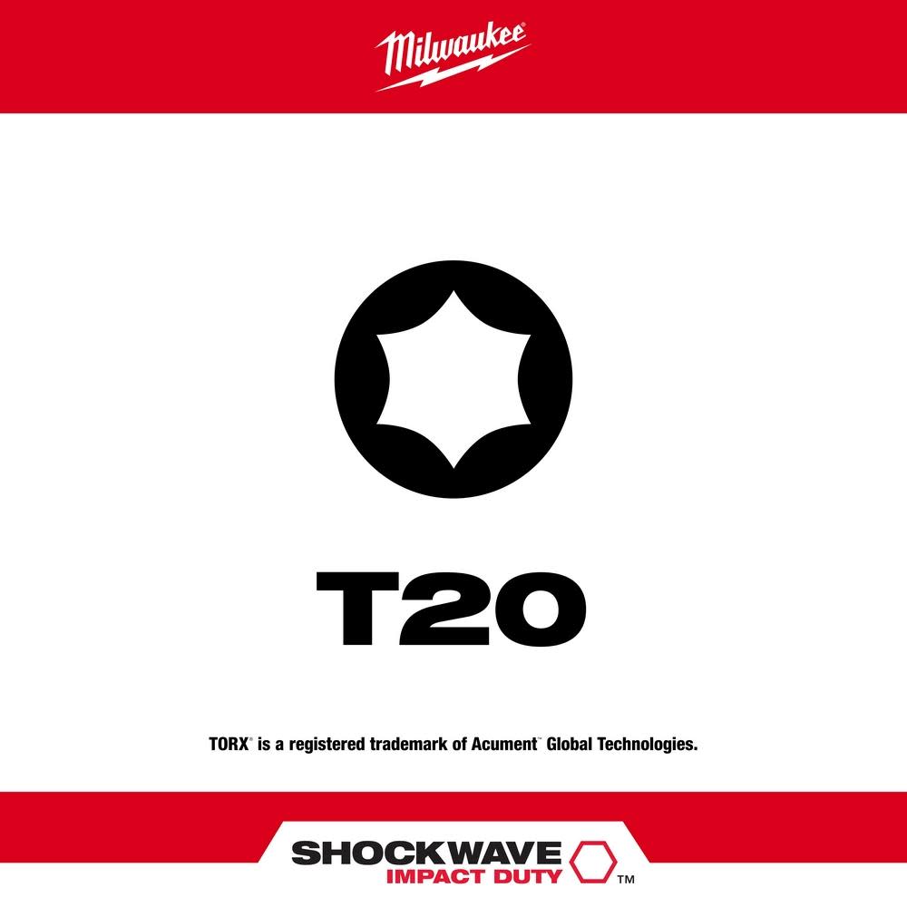 Milwaukee SHOCKWAVE 3.5 in. T20 Impact Driver Bits 5PK - Flockneti