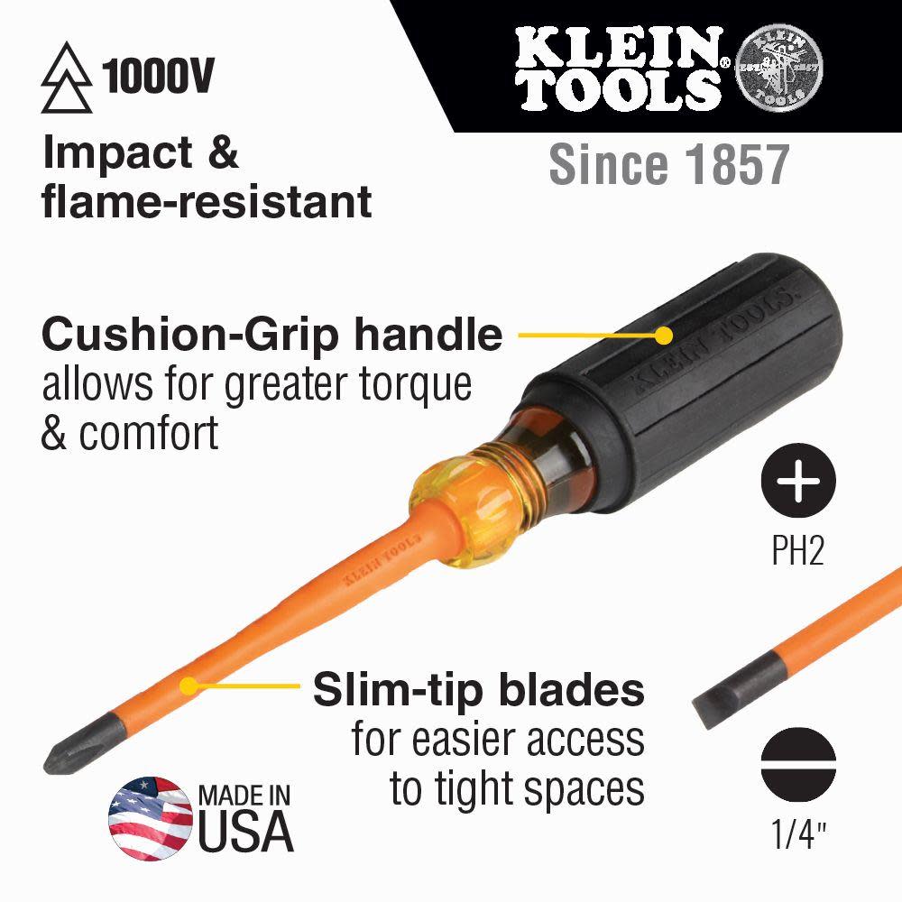 Klein Tools Slim-Tip Insul Screwdrivers 2-pc - Flockneti