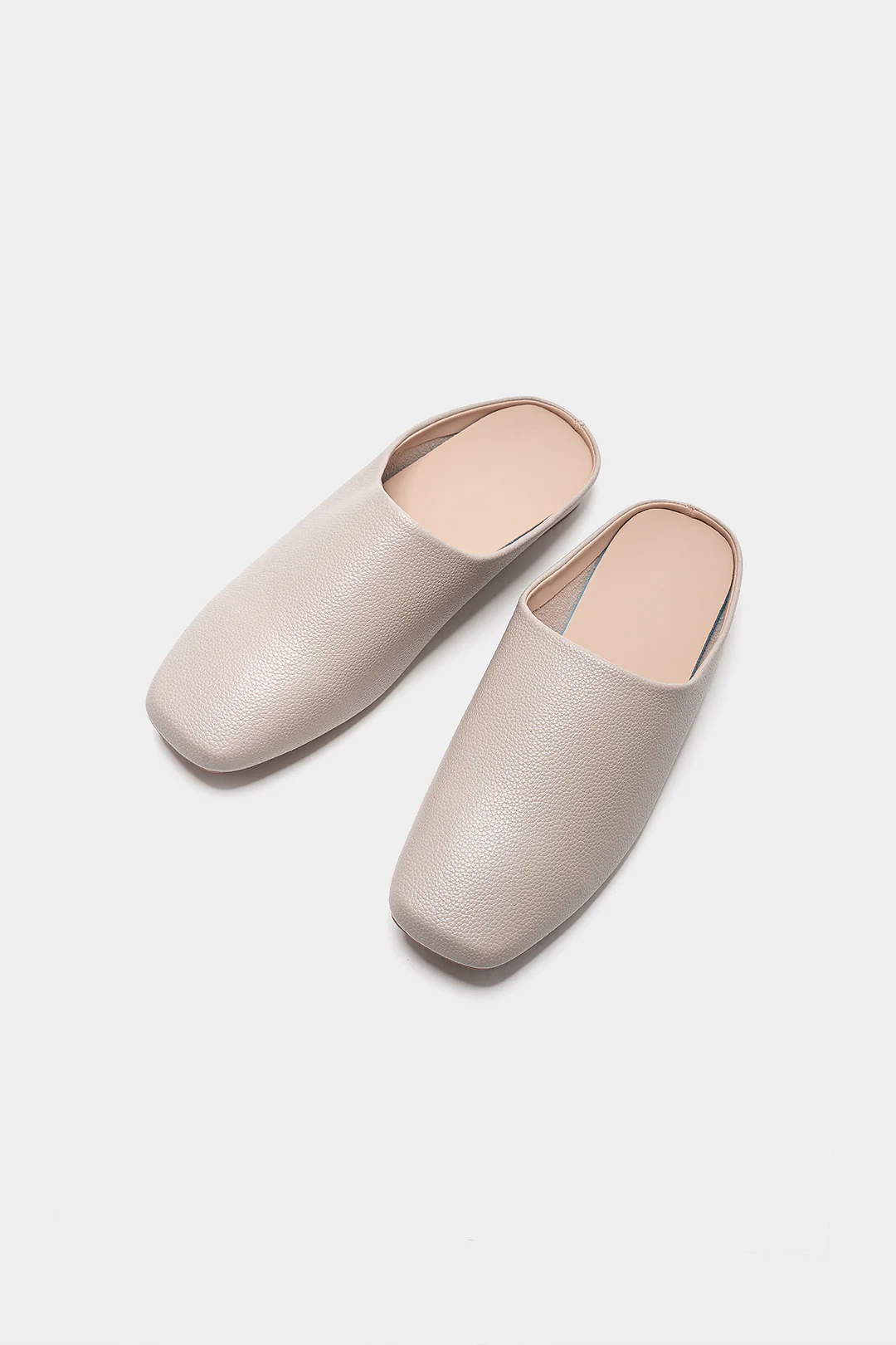 Leather Square Toe Flats - Flockneti
