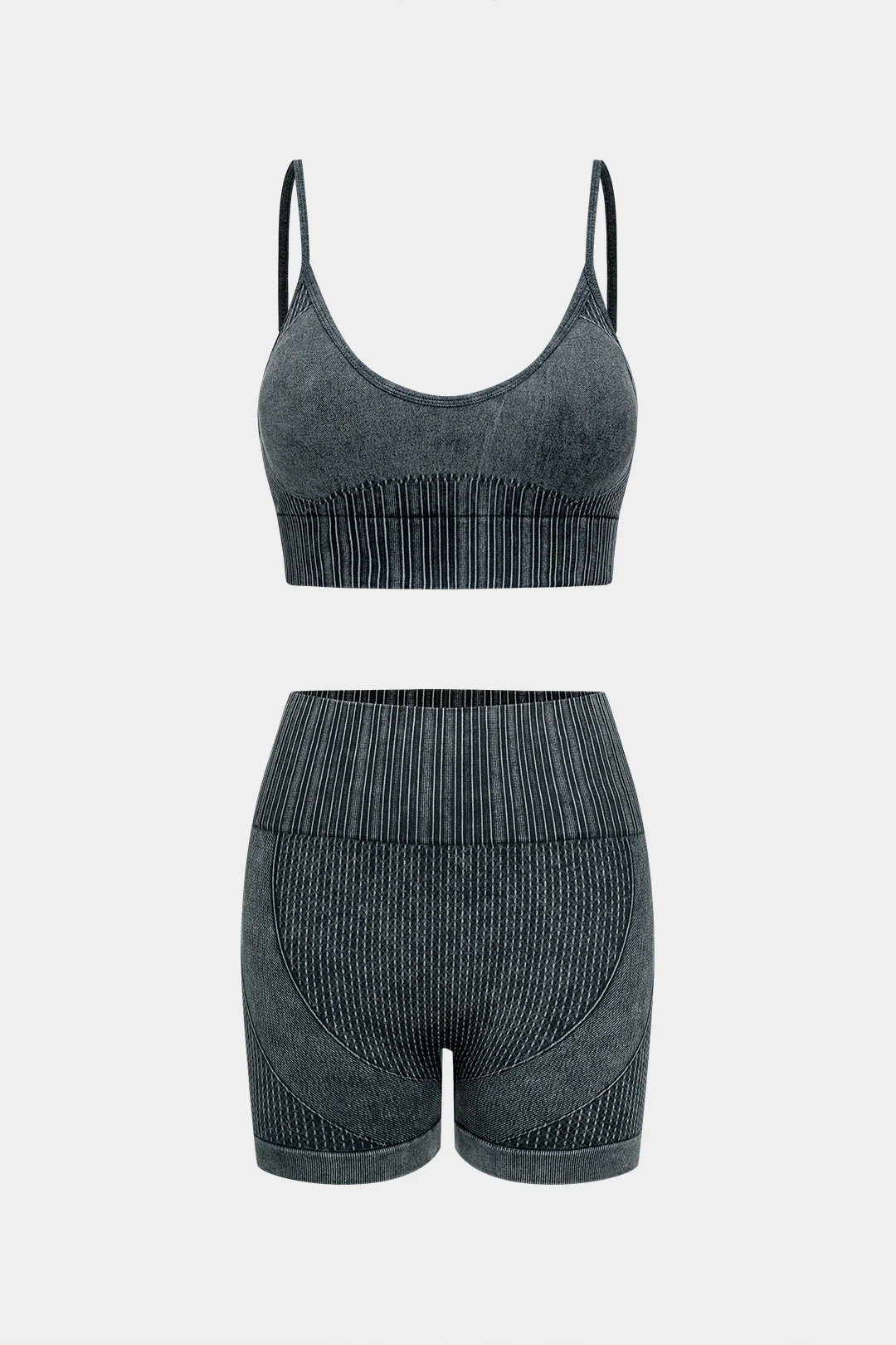 Solid Backless Cami Top And Shorts Set - Flockneti