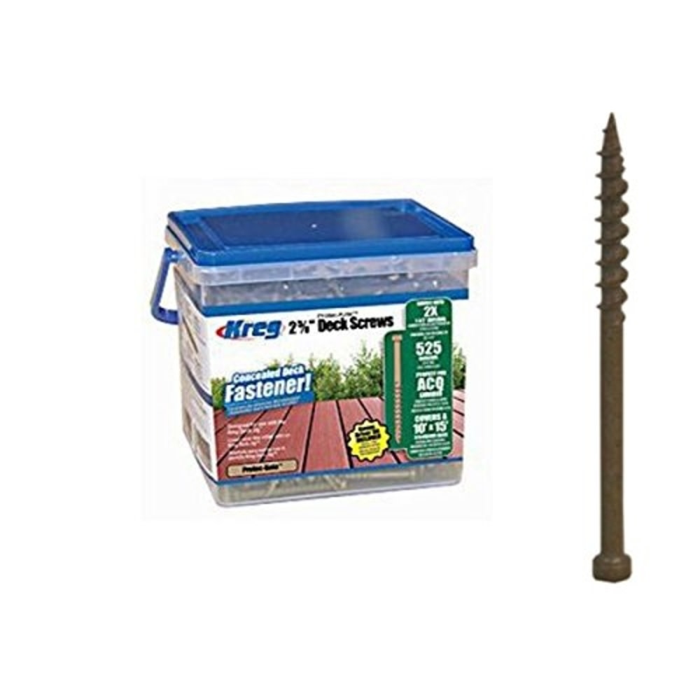 Kreg Protec-Kote Deck Screw – 2-5/8″ #8 Coarse Pan Head 525ct. - Flockneti