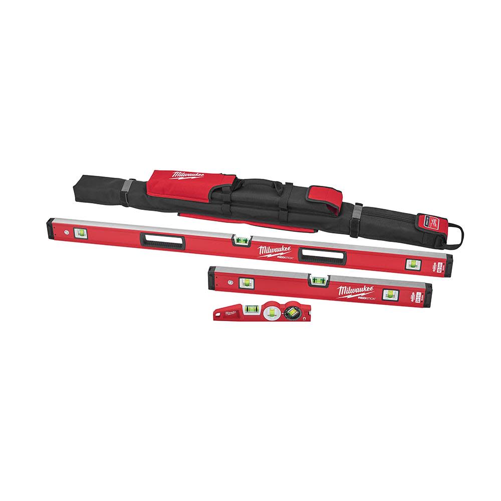 Milwaukee REDSTICK Starter Level Set – Non-Magnetic - Flockneti