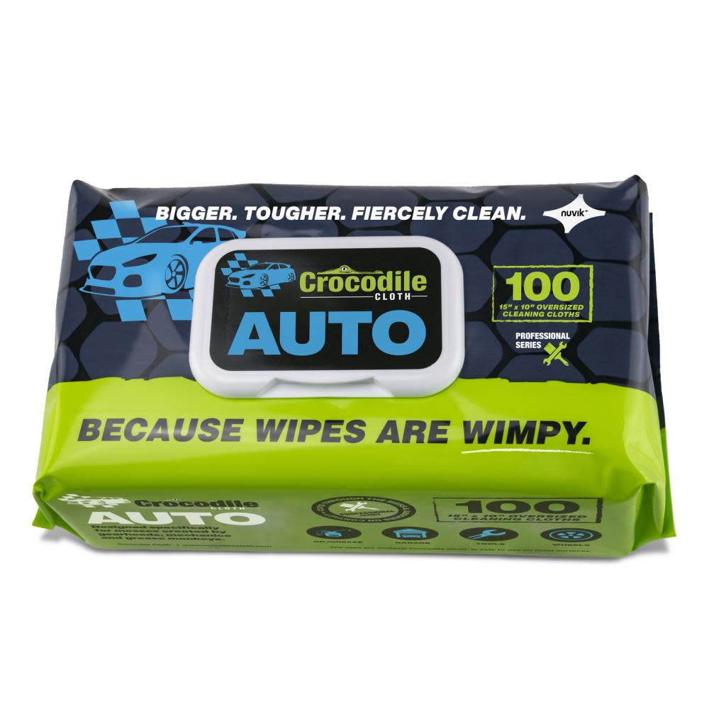 Crocodile Cloth Auto Huge Cleaning Cloths 1 Pack/100 Cloths - Flockneti