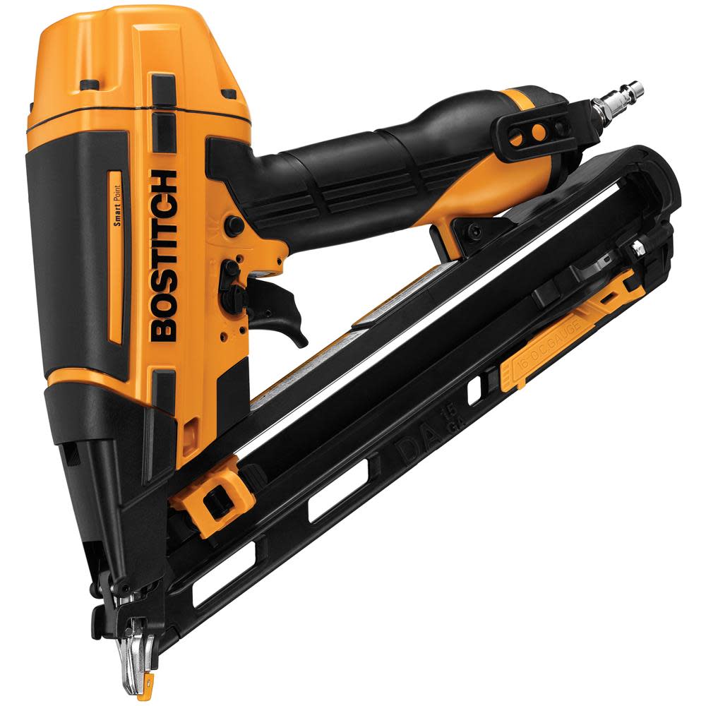 Bostitch Smart Point 15 Gauge DA Style Angle Finish Nailer Kit - Flockneti