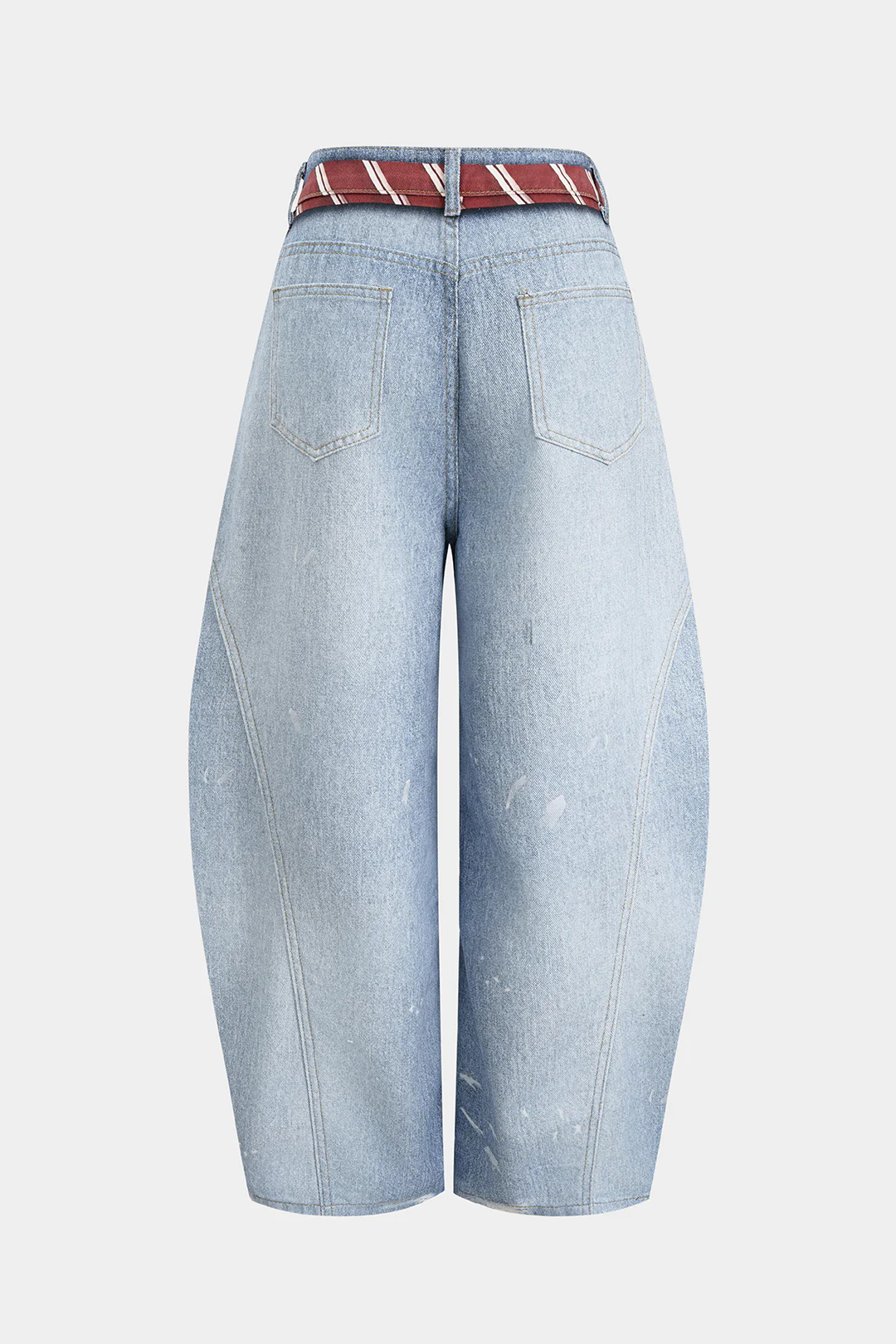 Denim Illusion Print High Waist Jeans - Flockneti