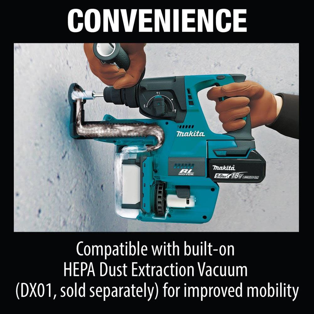 Makita 18V LXT Lithium-Ion Brushless Cordless 1 In. Rotary Hammer Kit (5.0Ah) - Flockneti