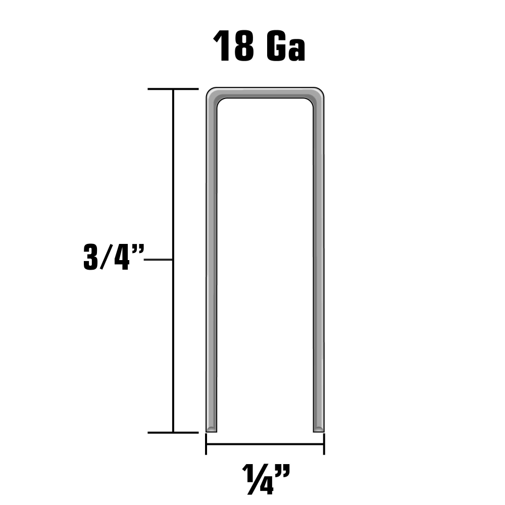 Metabo HPT 1/4″ x 3/4″ Staples 18 Gauge Finish 1000qty - Flockneti