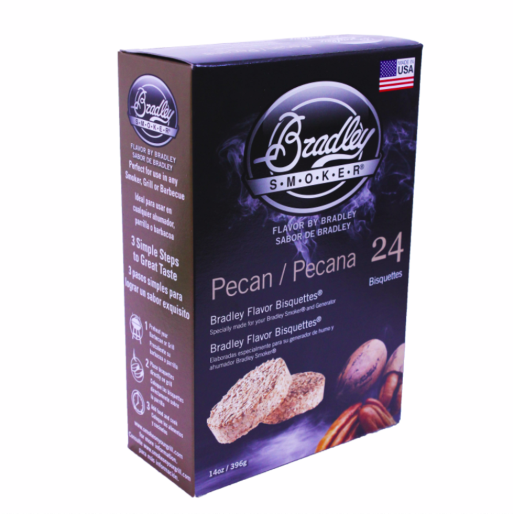 Bradley Smoker Pecan Bisquettes–24 Pack - Flockneti