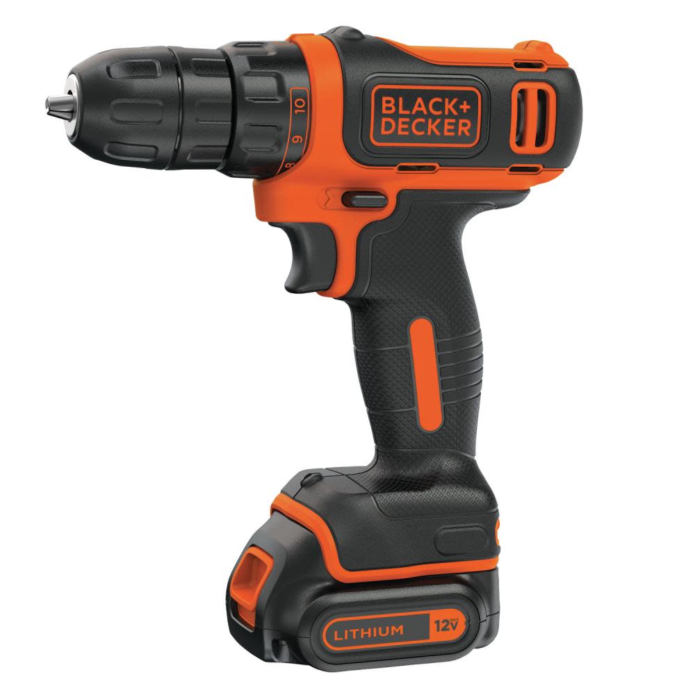 Black and Decker 12V MAX Li-Ion Cordless Drill Kit - Flockneti