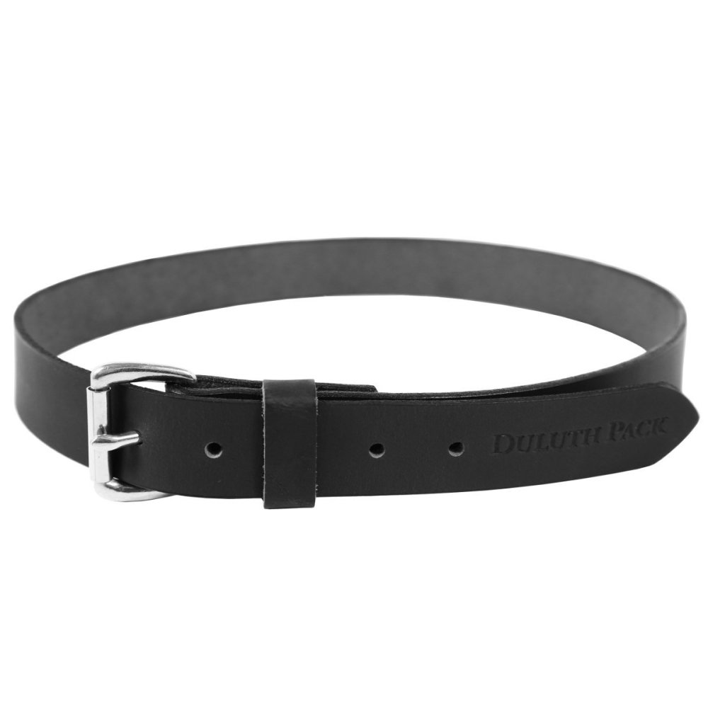 Duluth Pack 1.5 In. W x 42 In. Waist Size Black Leather Belt - Flockneti