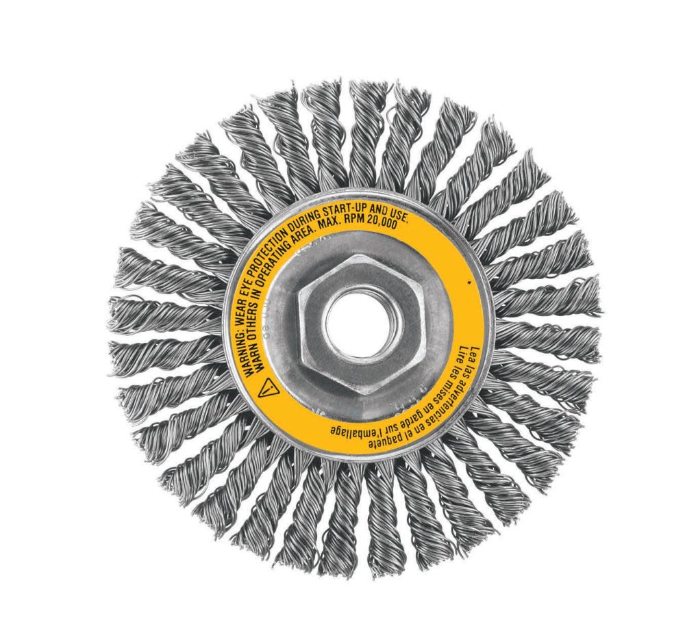 DEWALT 4 In. x 5/8 In. to 11 XP .020 Carbon Stringer Wire Wheel - Flockneti