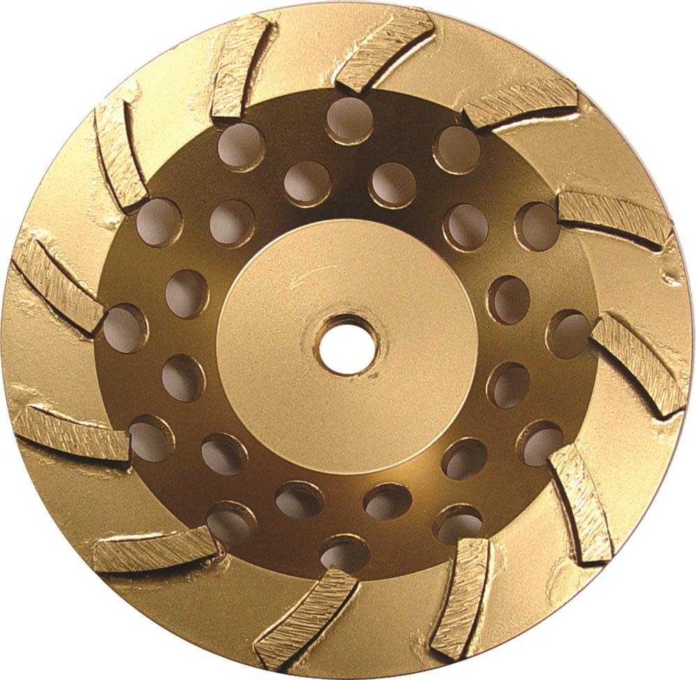 Diamond Products 7 In 12 Segment Standard Gold Spiral Turbo Cup Grinder 12 Segments - Flockneti