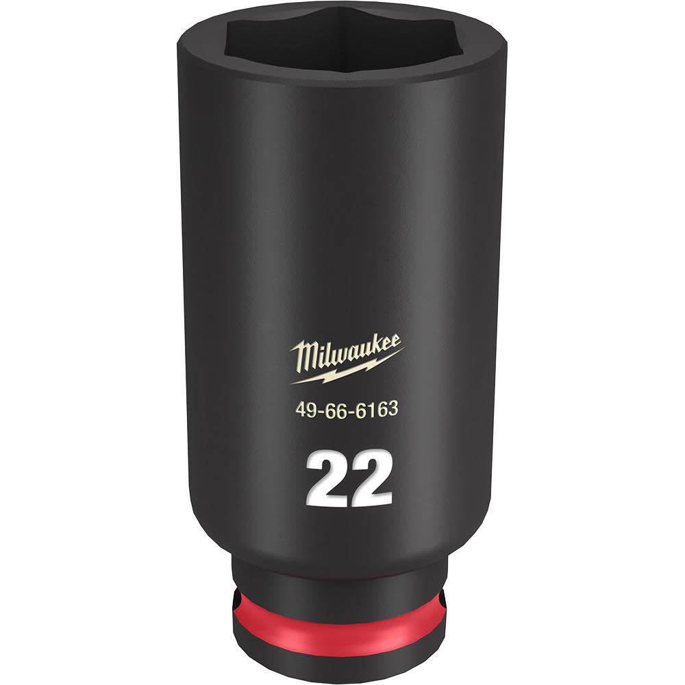 Milwaukee SHOCKWAVE Impact Duty Socket 3/8″ Drive 22MM Deep 6 Point - Flockneti