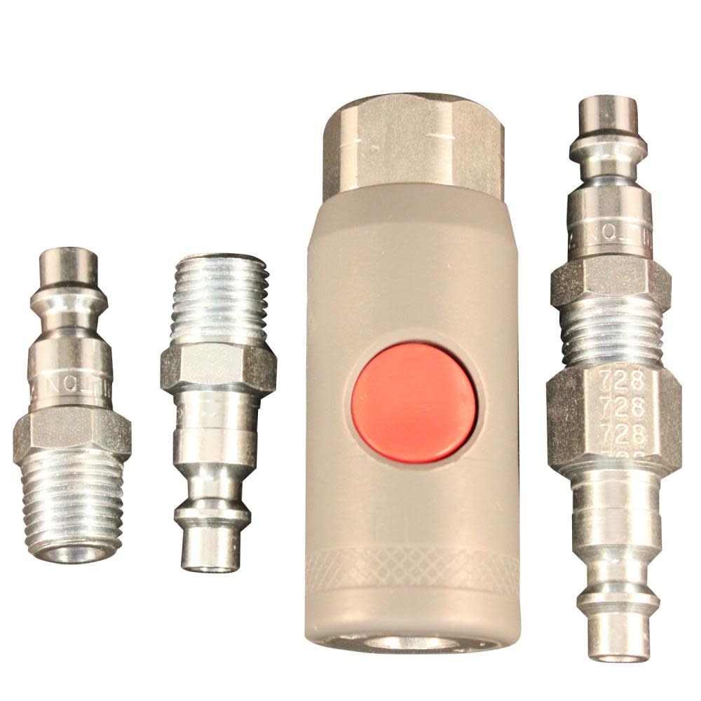 Milton (S-219) 1/4″ FNPT M-Style Safety Coupler and Plug Kit – 5 Piece - Flockneti