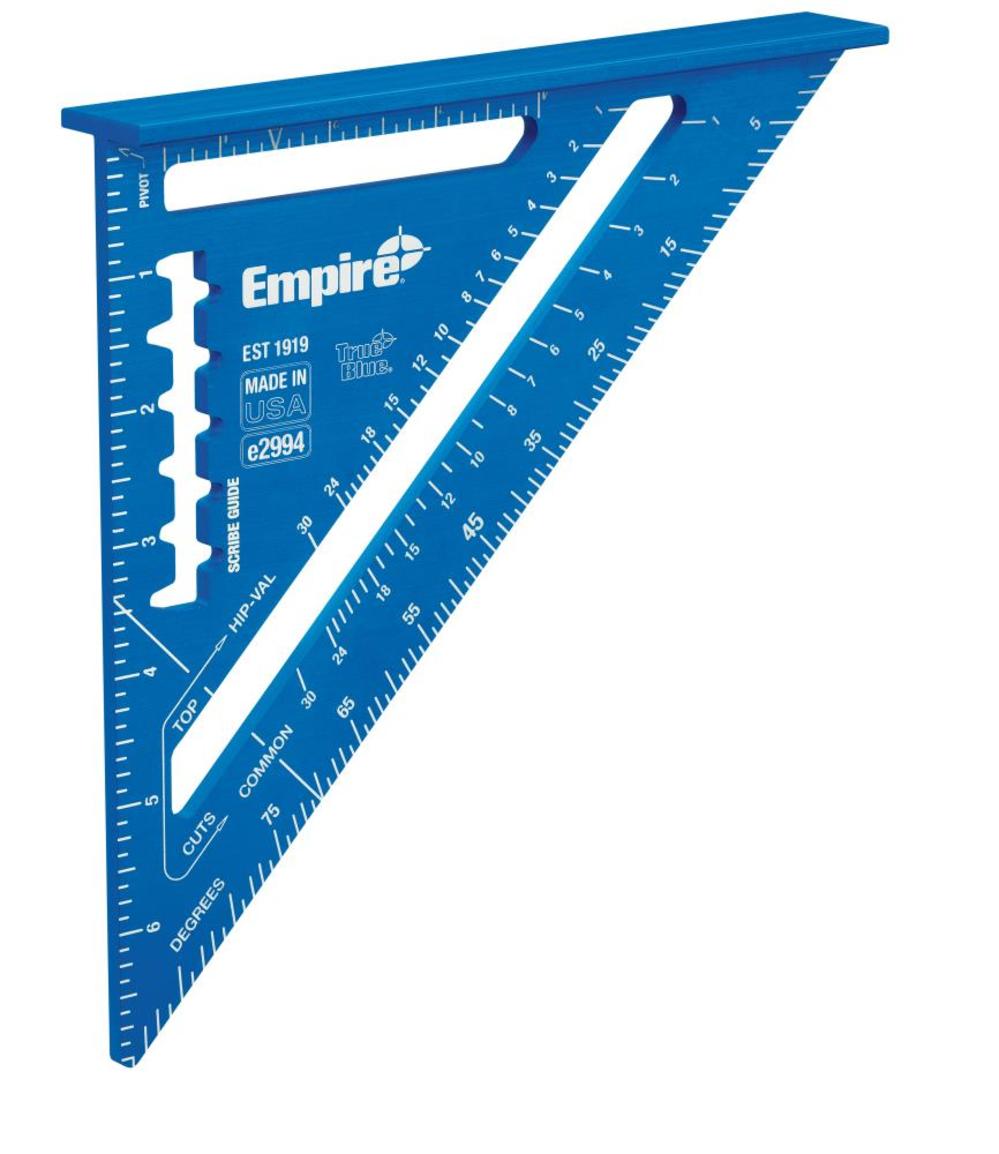 Empire Level 7 in. True Blue Laser Etched Rafter Square - Flockneti