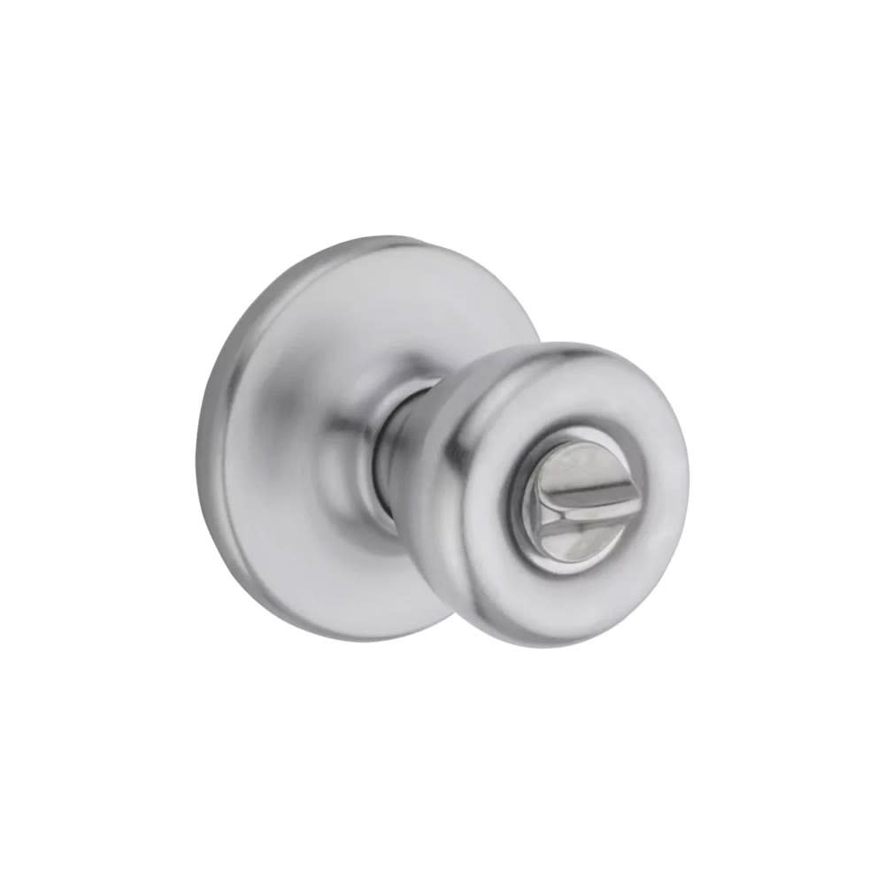 Kwikset Satin Chrome Bed/Bath Tylo Privacy Door Knob Set - Flockneti